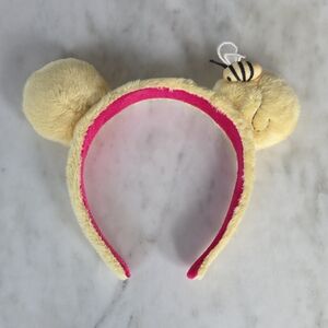 Disney Pooh Bear Headband with Red Lining and Bee Accent